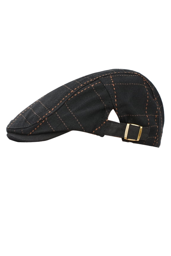 Men Women Plaid Embroidery Washed Breathable Trucker Hat Going Out Cap