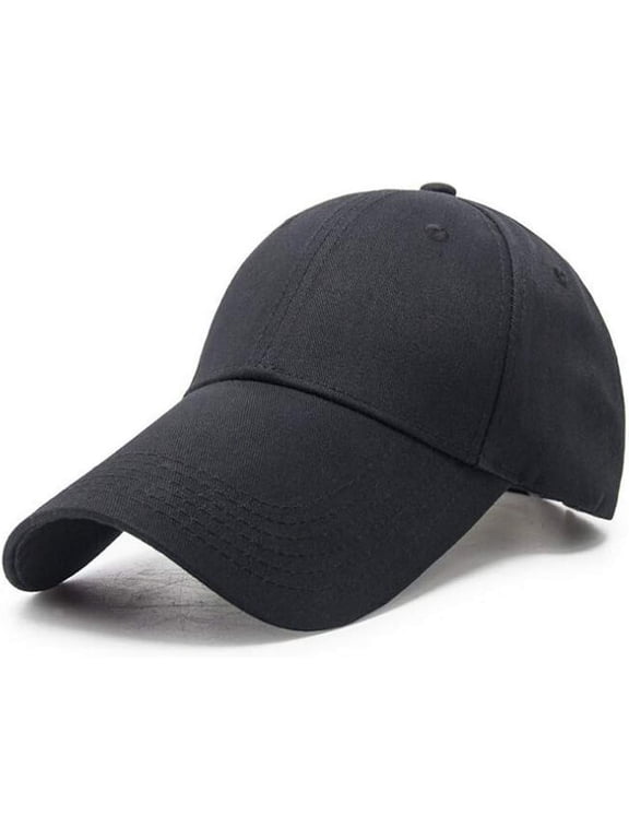 Men Women Plain Adjustable Baseball Cap Super Extra Long Bill Hat Strapback