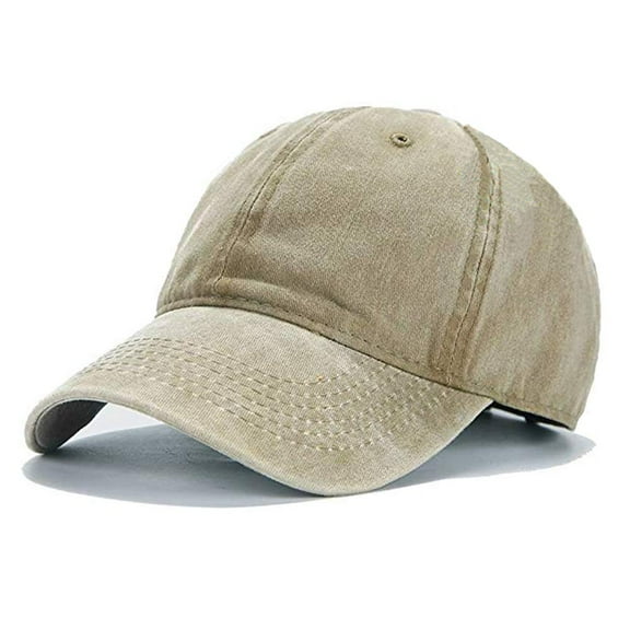 Men Women Plain Cotton Vintage Washed Twill Low Profile Baseball Cap Adjustable Distressed Dad Hat