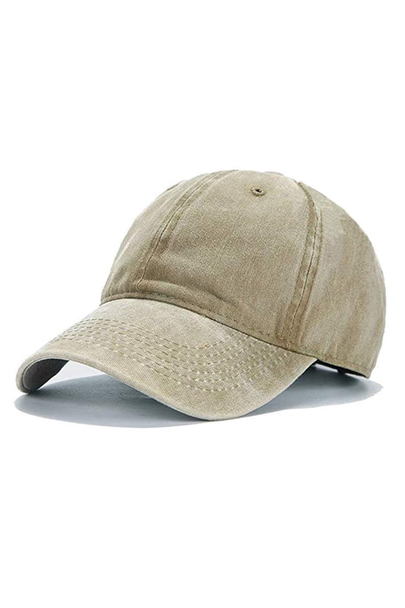 Men Women Plain Cotton Vintage Washed Twill Low Profile Baseball Cap Adjustable Distressed Dad Hat
