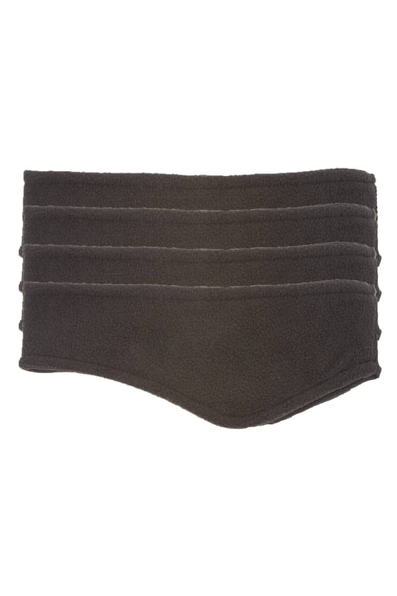 Men/Women Polar Fleece Head and Ear Warmer 4 pack, Black