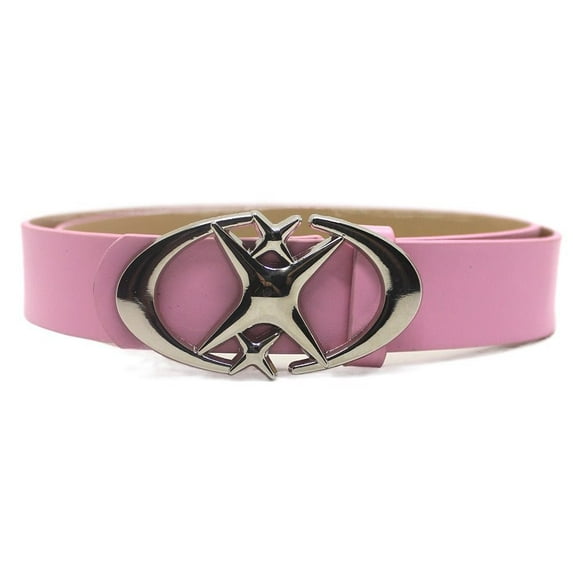 Men Women Pu Leather Cross Punk Y2k Decorative Belt Lether Belt Y2k Belt Punk Belt PINK