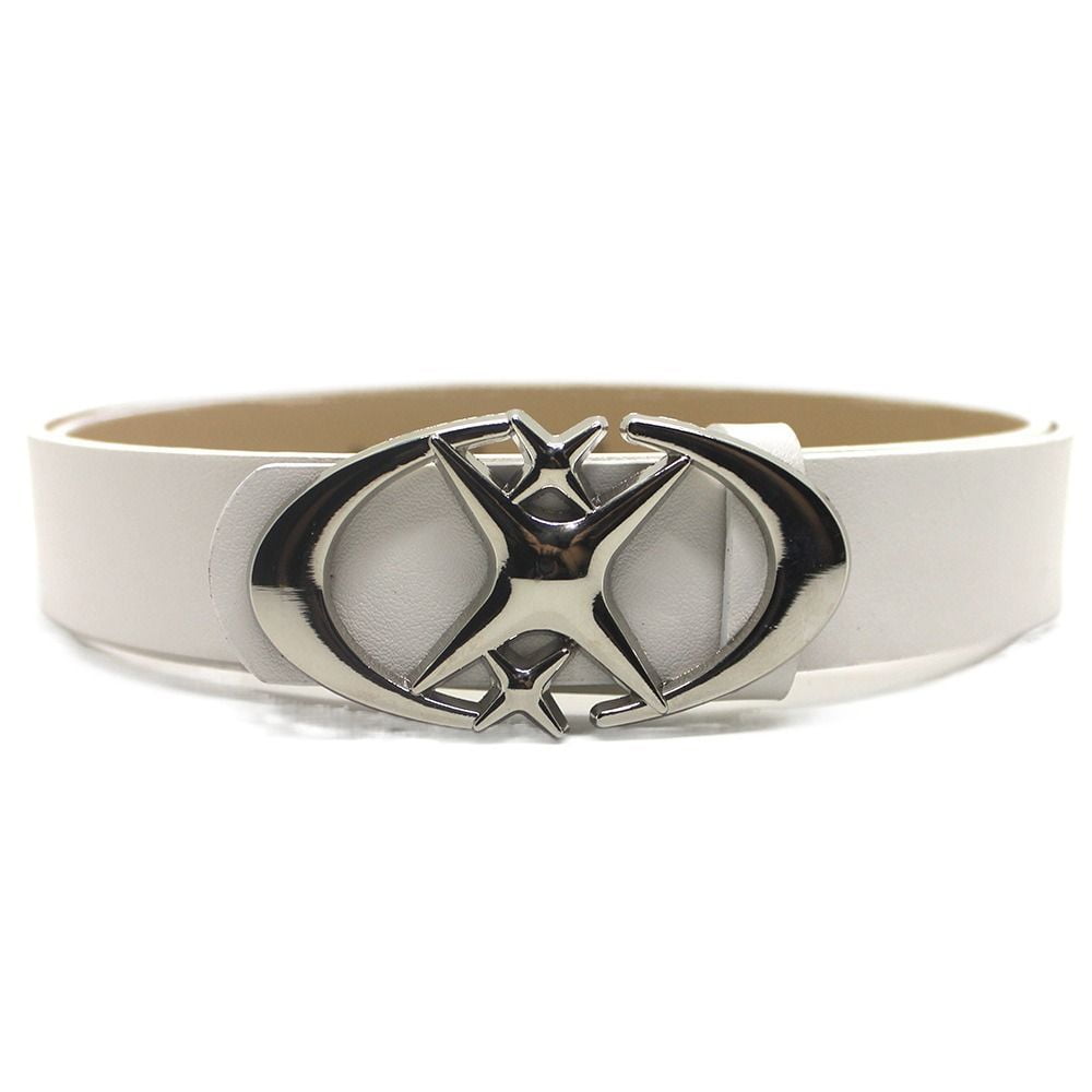 Men Women Pu Leather Cross Punk Y2k Decorative Belt Lether Belt