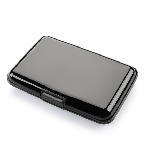 Men Women RFID Blocking Anti-Theft Wallets Aluminum ID Card Case Coin Purse RFID Wallet Credit Card Holder BLACK