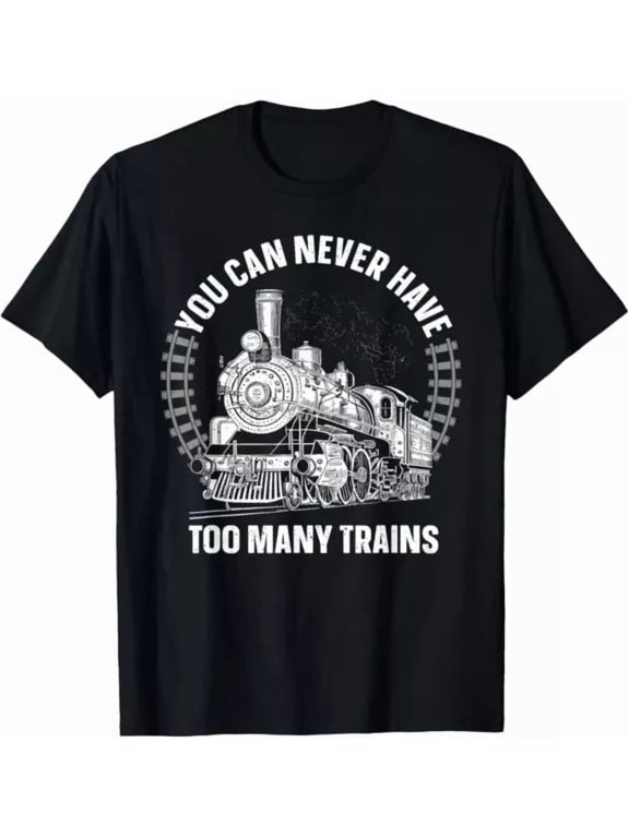 Men Women Railroad Model Train Collector Art T-Shirt