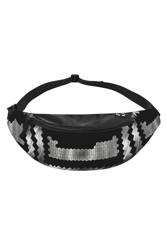 Men Women Rainbow Honeycomb Periodic Table Fanny Pack Crossbody Waist Belt Bag Easy Carry Any Phone Wallet