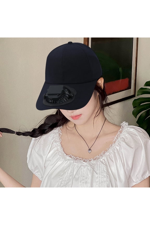 Men and Women Rechargeable Fan Cap for Summer, Adult Leisure Travel Solid Color Fast-Drying Baseball Hat with 360° Fan, UPF 50+ Couple Sunscreen Hat, 6 Colors