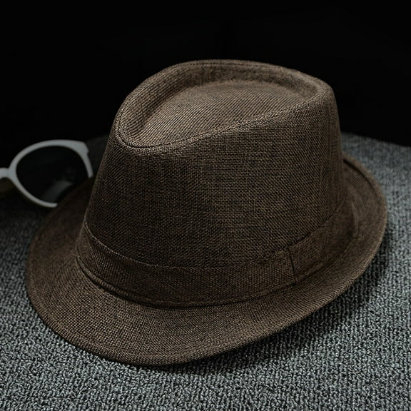 Men And Women Retro Jazz Hat Soild British Sun Hat Travel Sun Hat Hats for Women Fashionable Fedora Summer Hats for Women Sunhat Wide Hat Gardening Hat for Men Womens Hats Summer Bags for Women for