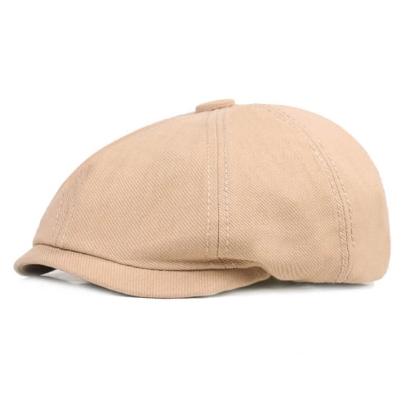 Men Women Retro Octagonal Canvas Newsboy Hat Gatsby Peaked Cabbie Baker Beret Flat Hat