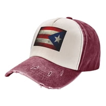 Men Women Retro Puerto-Rico-Flag Baseball Cap Golf Dad Hat Adjustable Low Profile Cotton Hat