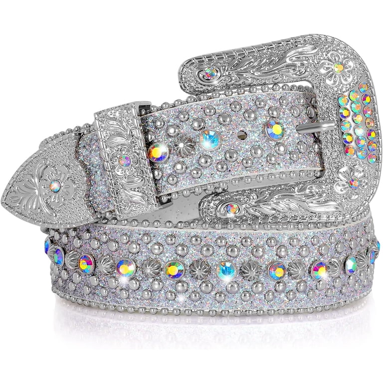 Men Women Rhinestone Belt Western Cowboy Cowgirl Shine  display picture 2