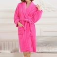 thumbnail image 1 of Men and Women Robes Unisex Bathrobes for Adults Men and Women Bath Robes Women's and Men's Flannel Hooded Pajamas Bathrobe Long Pajamas Lovers' Home Clothes, 1 of 3
