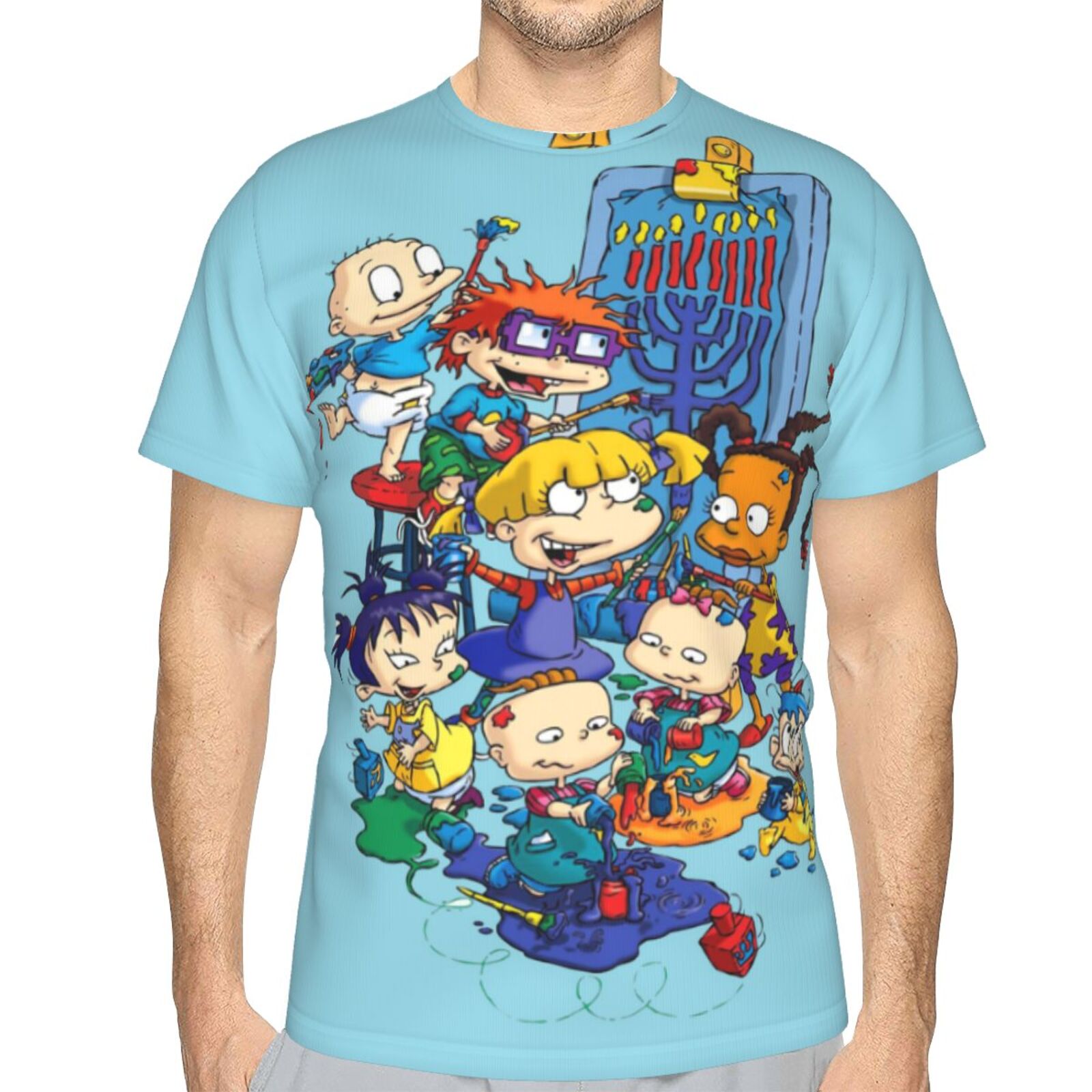 Nickelodeon Rugrats Men's T-Shirt – 100% Cotton Short Sleeve Tee With Rugrats Graphic - View #8