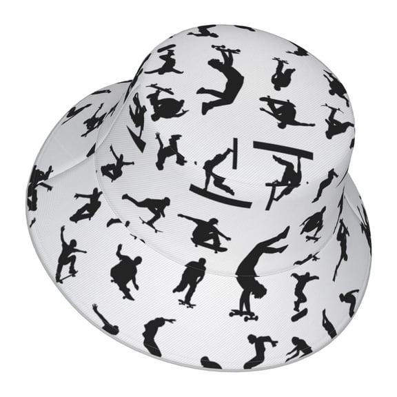Men Women Runningway Cool Parkour Sports Extreme Reflective Bucket Hat Reversible Runner Cap Visor Hat