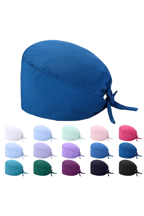 Men And Women Scrub Cap with Adjustable Elastic Working Caps Tie-Back Lightweight Breathable No-Slip Unisex Surgical Cap Comfortable And Stylish Scrub Hat Pink One Size