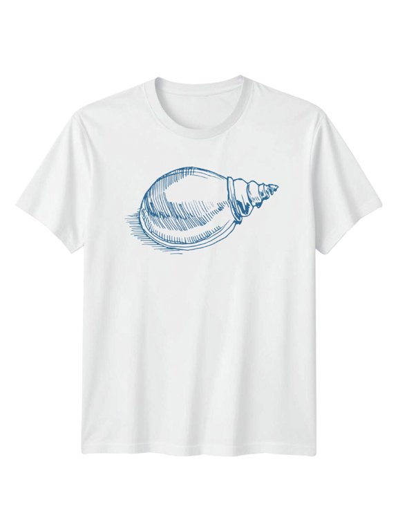 Men Women Seashell Coastal Ocean Graphic T-Shirt
