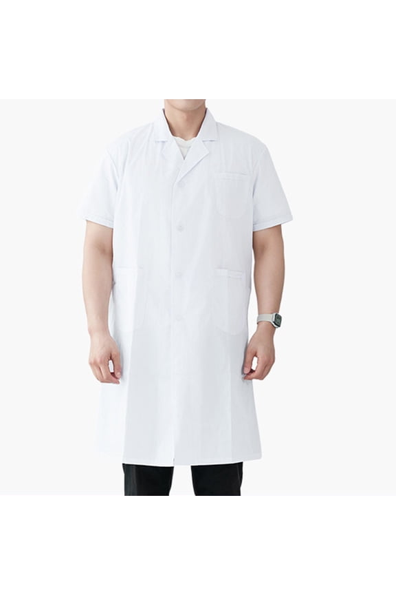 Men And Women Short Sleeve V Neck Button Down Long Dress Coat White Jacket With Pocket Warm Jacket Women's 3x Winter Coats plus Size Coats for Women plus Size Sweaters for Women Dark plus Size Jacket