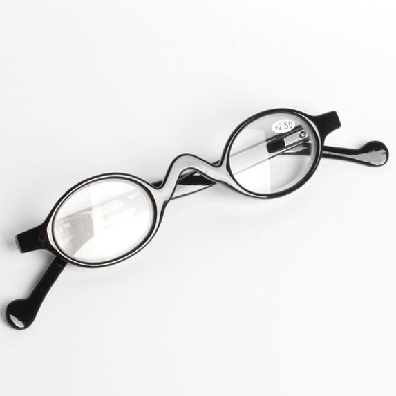 Men Women Small Oval Vintage Reading Glasses 2.00 Black Classic Spring Hinge Readers +2.00 Strength for Small Face
