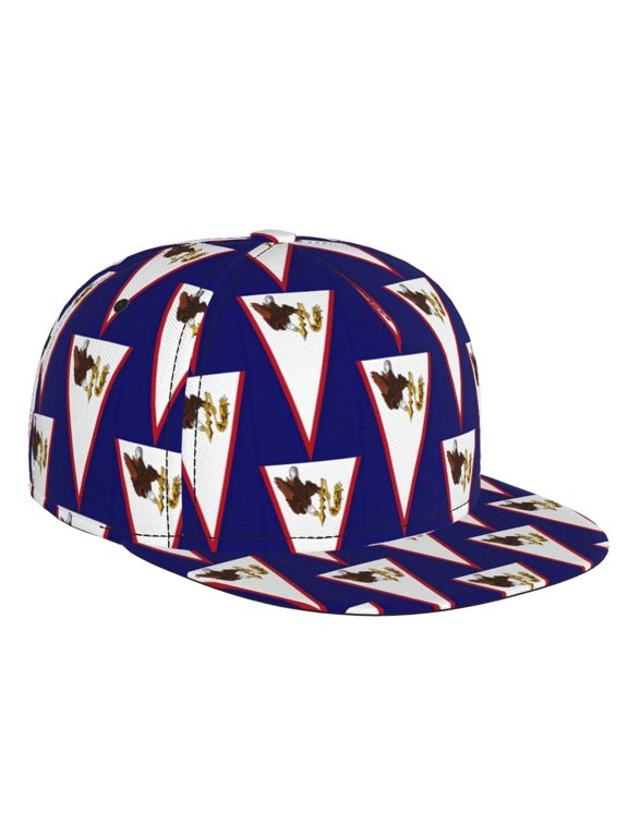 Men Women Snapback Hat America Samoa Flag Hip Hop Style Flat Bill Baseball Cap