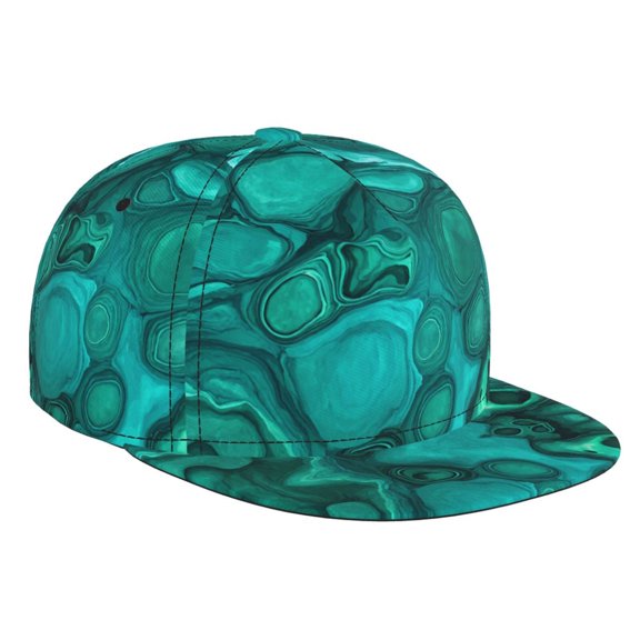 Men Women Snapback Hat Green Trippies Pattern Hip Hop Style Flat Bill Baseball Cap