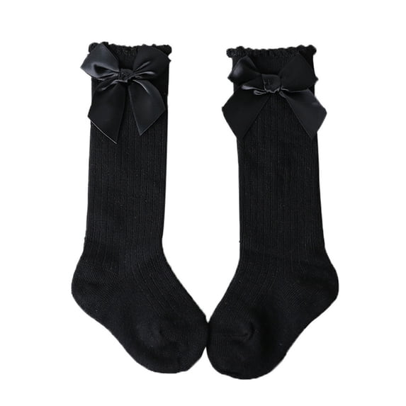 Men Women Socks New Kids Toddlers Girls Big Bow Knee High Long Soft Cotton Lace Baby Socks Kids