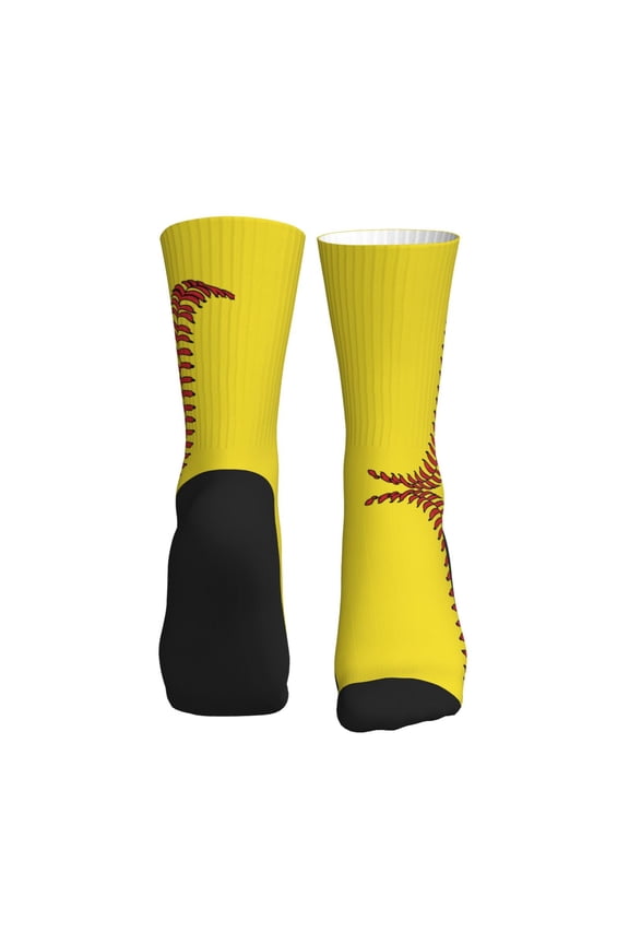 Men Women Softball Baseball Novelty Soft Funny Dress Crew Socks