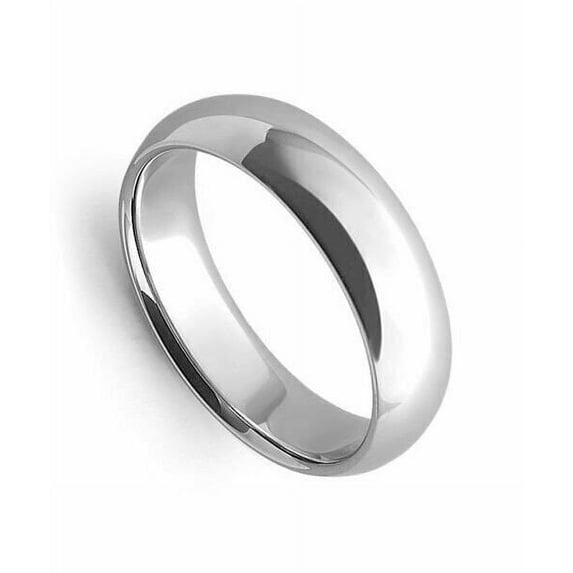 Men Women Solid 14K White Gold Wedding Ring Band Comfort Fit jewelry 6MM Size 13