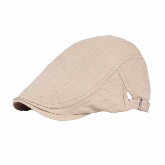 Men Women Solid Driving Golf Adjustable Flat Hat Beret Peaked Cabbie Newsboy Caps