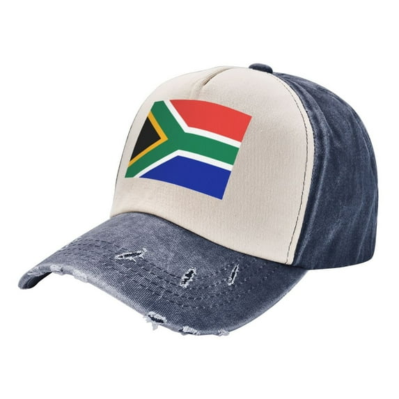 Men Women South African Flag Distressed Twill Cotton Baseball Cap Vintage Adjustable Dad Hat