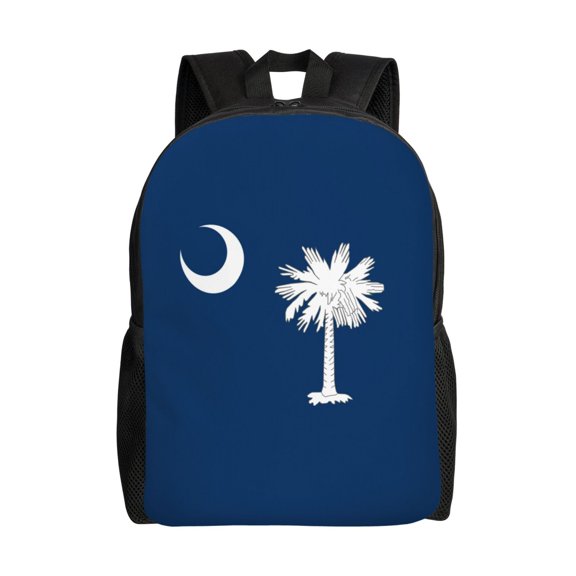 Men Women South Carolina Flag Laptop Backpack For Outdoor Camping Travel Daypack Casual Bag