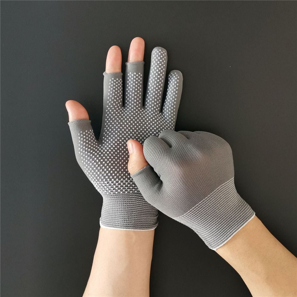Ice Silk Sunscreen Gloves Elastic Anti-UV Mittens Fashion Cycling Driving Gloves