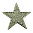 thumbnail image 1 of Men Women Star Belt Buckle Silver Chrome Rhinestones Metal Limited Stock, 1 of 2