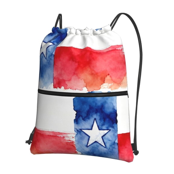 Men Women Star-Texas-Flag Sport Gym Water Resistant Sackpack Drawstring Backpack Bag
