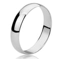 thumbnail image 1 of Men Women Sterling Silver 5mm Classy Domed Wedding Band Engagement Ring, 1 of 2