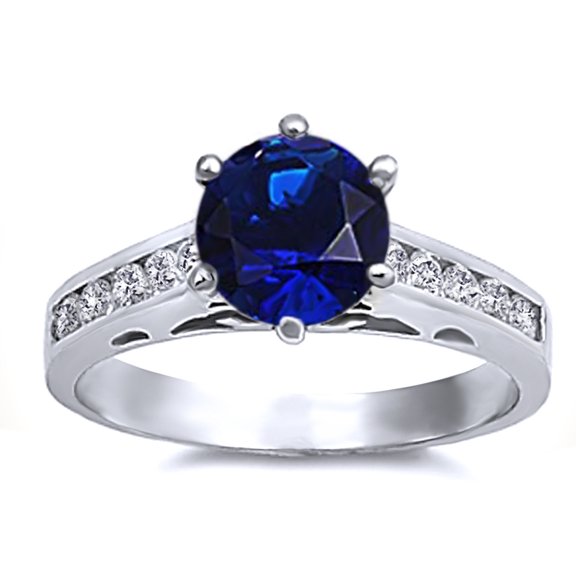 Men Women Sterling Silver Round Cut CZ Classic Solitaire Engagement Ring 7.5MM ( Size 4 to 10 )