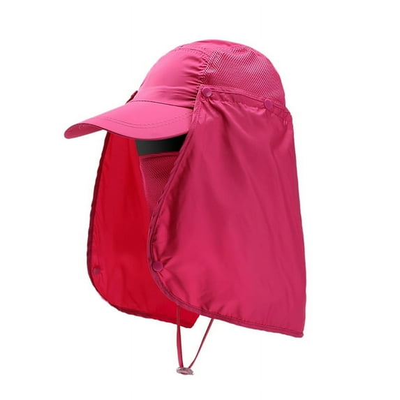 Men Women Sun Cap Finshing Hats Detachable Face and Neck Flap Visor Wide Brim UV Protection