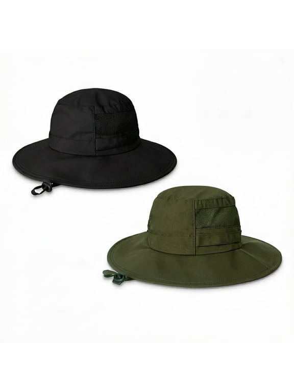 Men & Women Sun Hat, UPF 50+ Fishing Hat, Waterproof Wide Brim Bucket Hat, Foldable Boonie Hat for Hiking, Gardening, Safari & Beach
