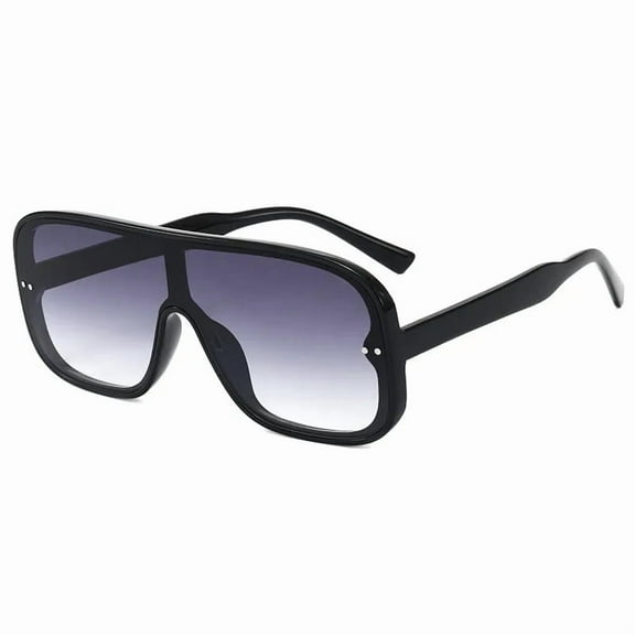 Men Women Sunglasses Fashion Shades Oversize Flat Single Lens