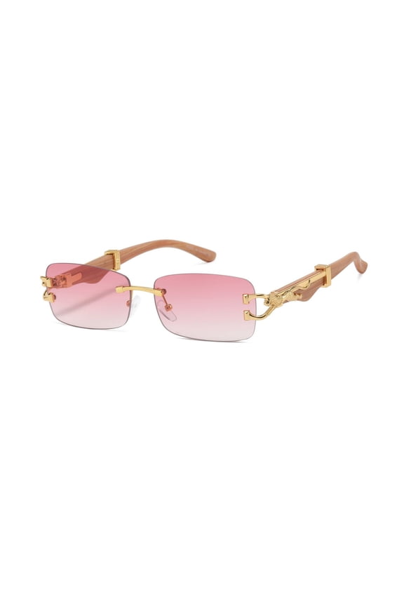 Men Women Sunglasses Pink Lens Retro Shades
