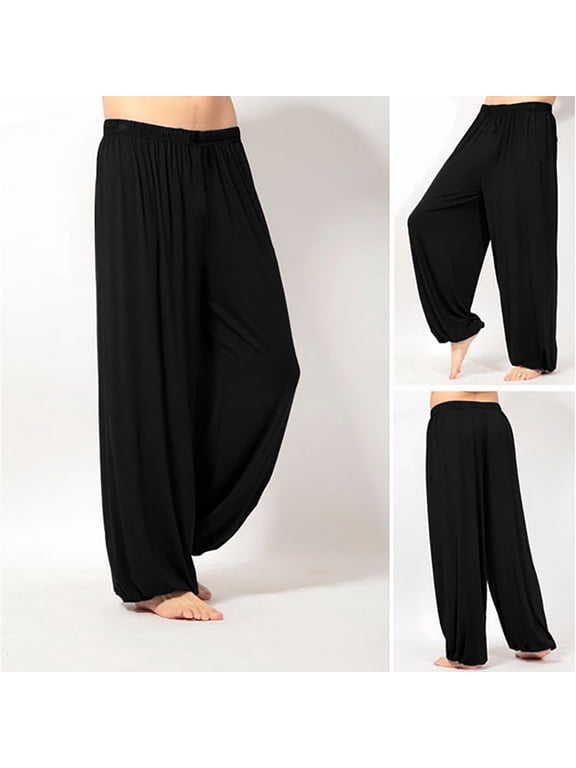 Men Women Super Soft Yoga Pants Cotton Harem Yoga Baggy Genie Boho Trousers casual Fitness Breathable Wide Leg Lounge Pant