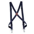 thumbnail image 1 of Men Women Suspender Heavy Duty Swivel Hooks Elastic X Type Unisex for Belt Loops Dark Blue, 1 of 7