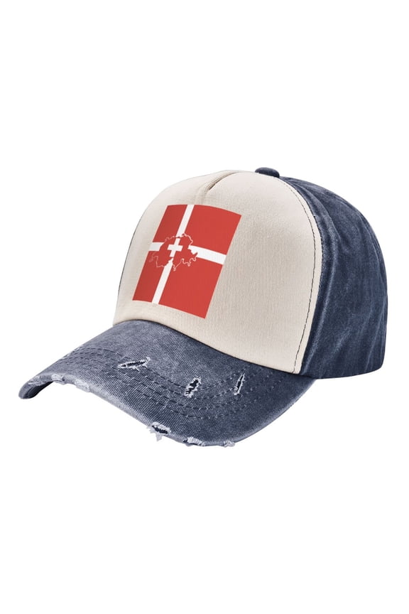 Men Women Switzerland Swiss Map Flag Distressed Twill Cotton Baseball Cap Vintage Adjustable Dad Hat