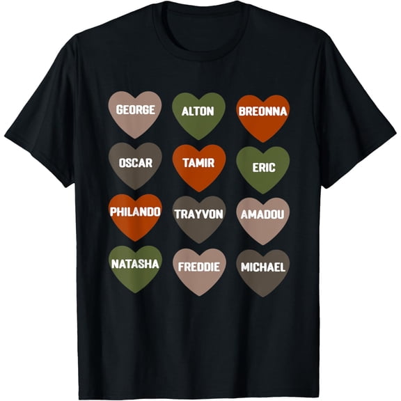 Men Women T-ShirtBlack History Month Say Their Names100% cotton