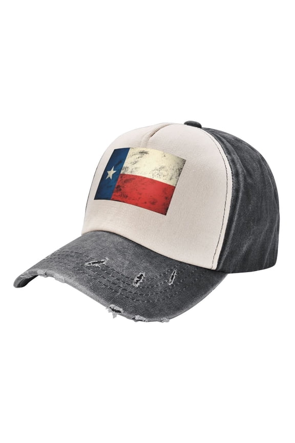 Men Women Texas Flag Distressed Distressed Twill Cotton Baseball Cap Vintage Adjustable Dad Hat