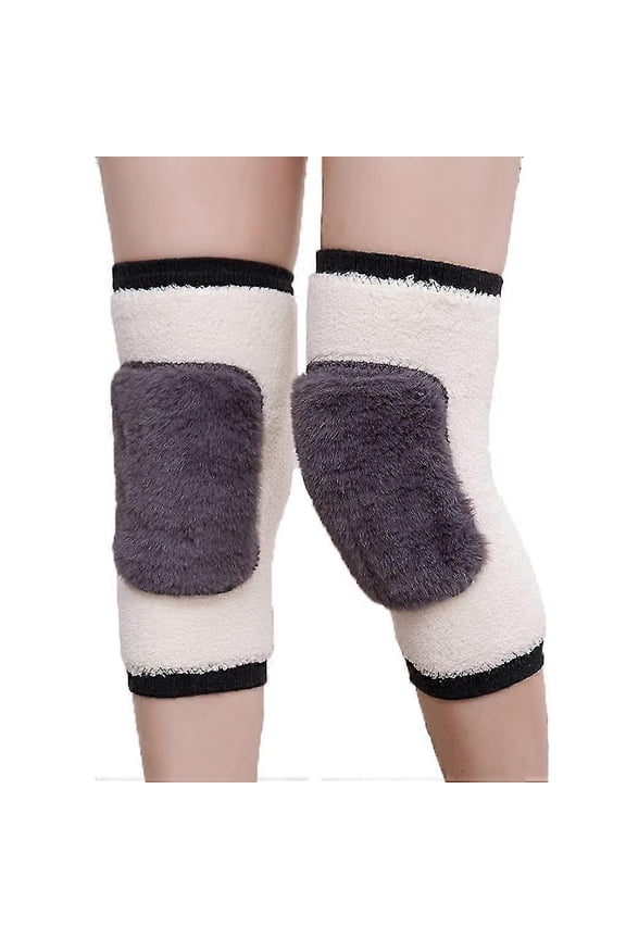 Men Women Thick Knee Warmer Winter Thermal Plush Lining Knee Braces Leg Warmer Sleeves Windproof Ski Cycling Knee Leg Wraps