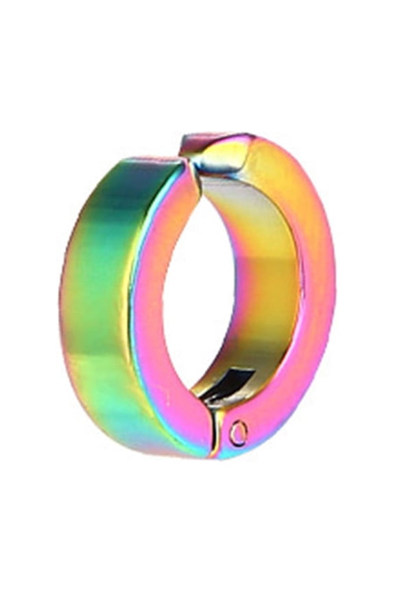 Men Women Titanium Steel Round Small Non-Pierced Ear Cuff Clip Jewelry