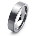 thumbnail image 1 of Men Women Tungsten Carbide Wedding Band Ring 6mm Comfort Fit Brushed Flat Ring For Men & Women, 1 of 3
