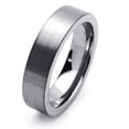 thumbnail image 1 of Men Women Tungsten Carbide Wedding Band Ring 6mm Comfort Fit Brushed Flat Ring For Men & Women, 1 of 3