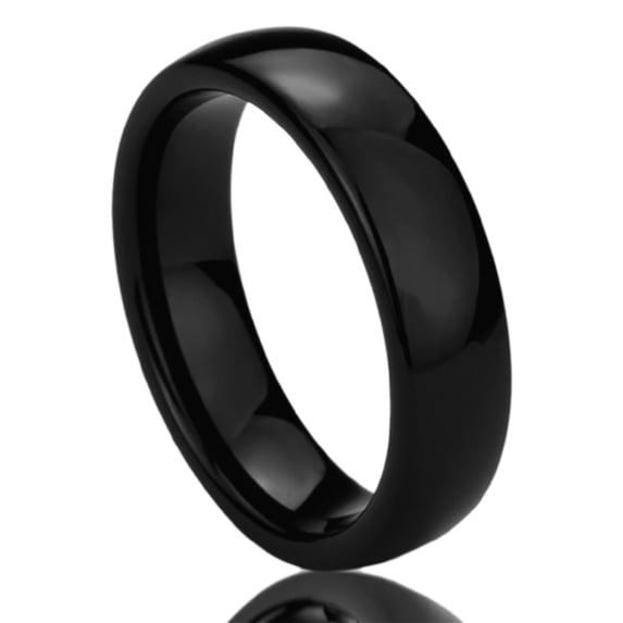Men Women Tungsten Carbide Wedding Band Ring 6mm Comfort Fit Domed Back Ring For Men & Women