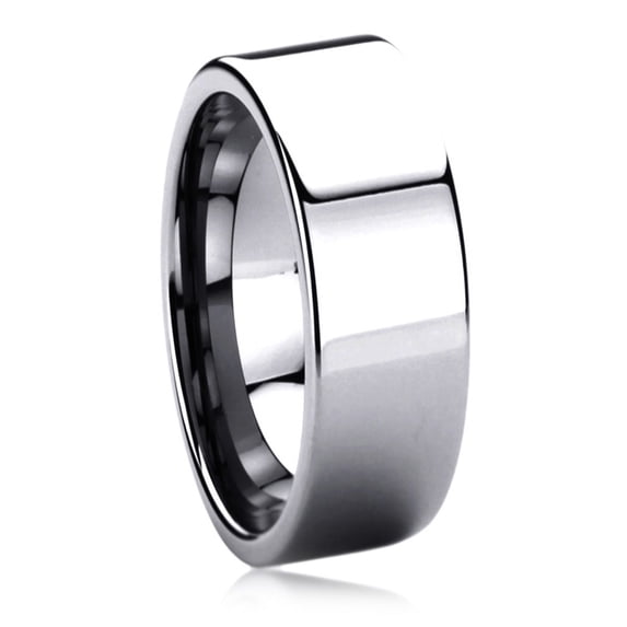 Men Women Tungsten Carbide Wedding Band Ring 6mm Comfort Fit Flat Classic Ring For Men & Women